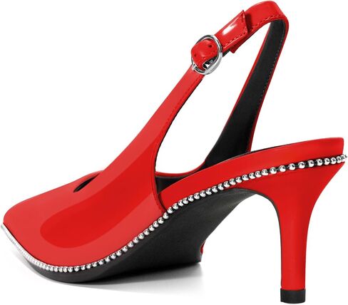 Sling Back Heels Women Sliver Beaded Kitten Pumps Closed Pointy Toe Mid Stiletto Heels Wedding Party Casual Dress Shoes Elegant 2.5 Inch Sandals in Kuwait