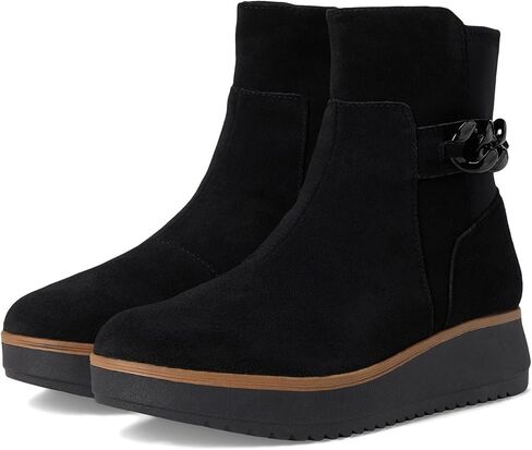 Clarks Women's Zylah Rose Ankle Boot, Black Suede, 7 in Saudi Arabia