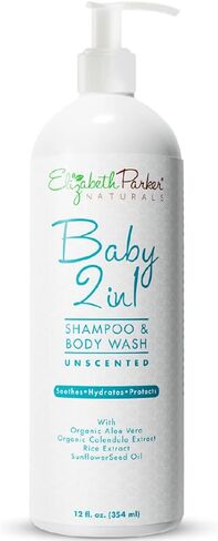 Baby Body Wash & Shampoo - Toddler Wash for Sensitive & Delicate Skin - Hypoallergenic & Fragrance Free Baby Shampoo - Tear Free Shampoo - Moisturizing Baby Wash & Shampoo 12oz in Saudi Arabia
