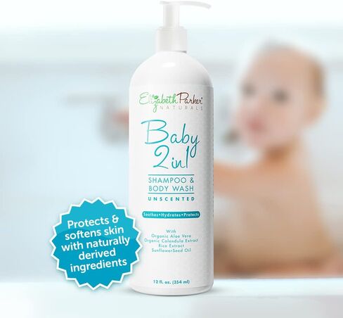 Baby Body Wash & Shampoo - Toddler Wash for Sensitive & Delicate Skin - Hypoallergenic & Fragrance Free Baby Shampoo - Tear Free Shampoo - Moisturizing Baby Wash & Shampoo 12oz in Saudi Arabia