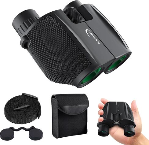 10x25 Compact Binoculars for Adults Kids - Aurosports High Powered Small Binoculars for Hunting - Long Range Pocket Binoculars for Bird Watching Stargazing Cruise Ship Travel Hiking Opera in Saudi Arabia