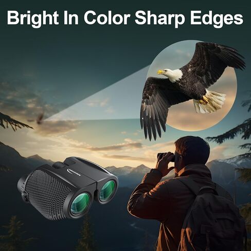 10x25 Compact Binoculars for Adults Kids - Aurosports High Powered Small Binoculars for Hunting - Long Range Pocket Binoculars for Bird Watching Stargazing Cruise Ship Travel Hiking Opera in Saudi Arabia