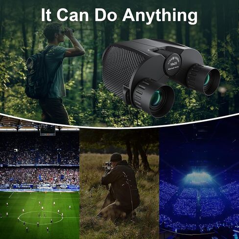 10x25 Compact Binoculars for Adults Kids - Aurosports High Powered Small Binoculars for Hunting - Long Range Pocket Binoculars for Bird Watching Stargazing Cruise Ship Travel Hiking Opera in Saudi Arabia