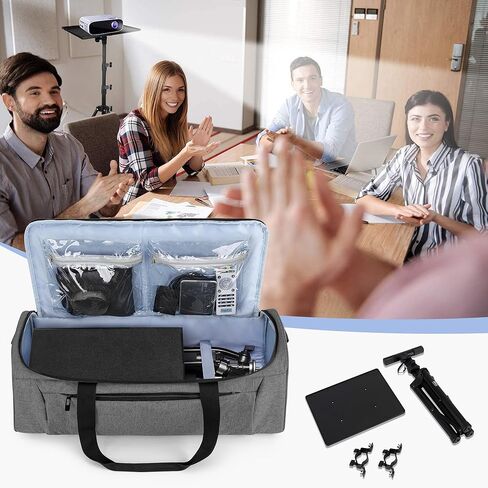 حقيبة حمل كورمو لحامل جهاز العرض، حقيبة تخزين للكمبيوتر المحمول بحامل ثلاثي القوائم تناسب حتى 23.5 بوصة (الحد الأدنى للارتفاع قابل للتعديل)، رمادي، حقيبة فقط in Kuwait