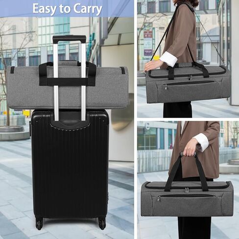 حقيبة حمل كورمو لحامل جهاز العرض، حقيبة تخزين للكمبيوتر المحمول بحامل ثلاثي القوائم تناسب حتى 23.5 بوصة (الحد الأدنى للارتفاع قابل للتعديل)، رمادي، حقيبة فقط in Kuwait