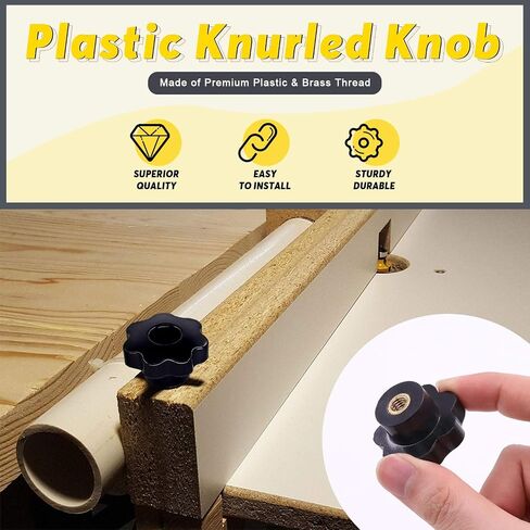 15Pcs M4 Star Knob Clamping Handle Nut Through Hole Set Brass Female Threaded Handle Screw On Knob Grip Black Plastic in Saudi Arabia
