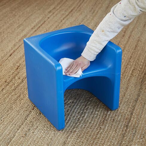 ECR4Kids Tri-Me 3-in-1 Cube Chair, Kids Furniture, Blue, 4-Piece in Kuwait