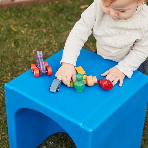 ECR4Kids Tri-Me 3-in-1 Cube Chair, Kids Furniture, Blue, 4-Piece in Kuwait