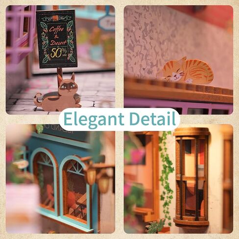 Tonecheer DIY Book Nook Kit for Adults,3D Wooden Puzzle Bookend Bookshelf Insert Library Decor, Booknook Miniature House Kit with Body Motion Sensor LED Light（Interstellar） in Kuwait