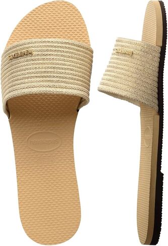 Havaianas Women's You Malta Sandal - Metallic Summer Sandals for Women - GOLDEN, 6 in Saudi Arabia
