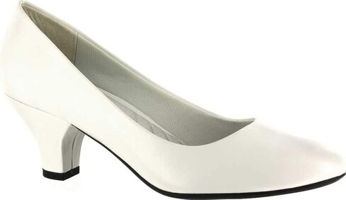 Easy Street Women's Fabulous Pump, White, 6 Wide in Saudi Arabia