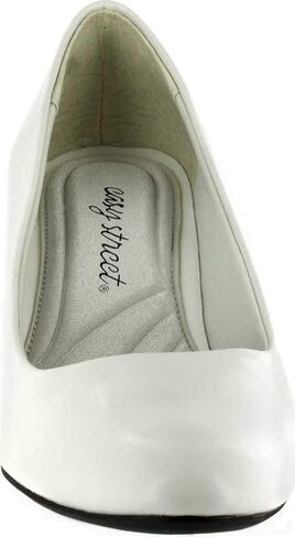 Easy Street Women's Fabulous Pump, White, 6 Wide in Saudi Arabia
