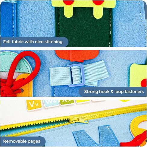 Hautton Busy Board Montessori Toys for Toddlers 1-3, Kids Sensory Book with Educational Preschool Learning Activities, Toddler 3-5 Travel Busy Book and Gifts for Boys Girls -Car in Saudi Arabia