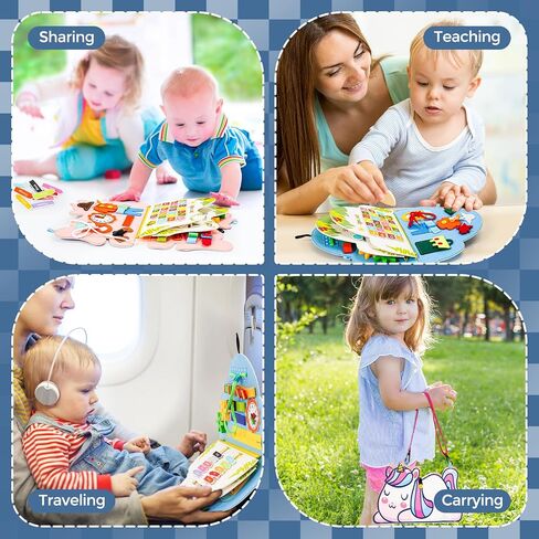 Hautton Busy Board Montessori Toys for Toddlers 1-3, Kids Sensory Book with Educational Preschool Learning Activities, Toddler 3-5 Travel Busy Book and Gifts for Boys Girls -Car in Saudi Arabia