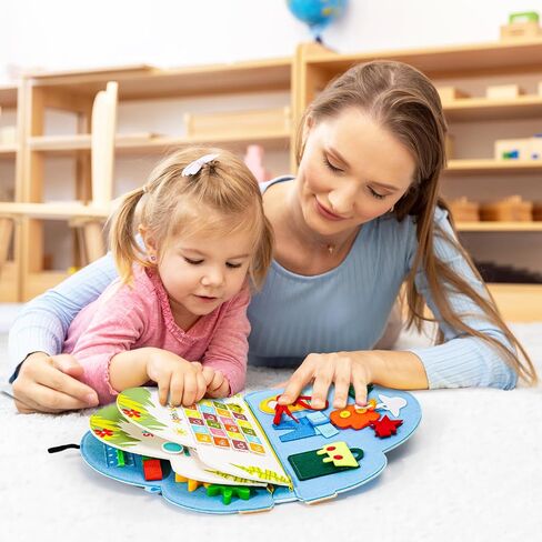 Hautton Busy Board Montessori Toys for Toddlers 1-3, Kids Sensory Book with Educational Preschool Learning Activities, Toddler 3-5 Travel Busy Book and Gifts for Boys Girls -Car in Saudi Arabia