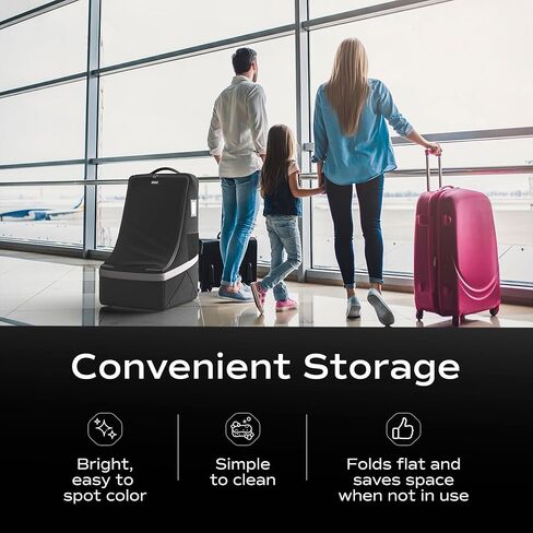 Koah Car Seat Backpack for Air Travel - Portable and Easy to Carry, Durable and waterproof design keeps your child's car seat protected (Red) in Kuwait