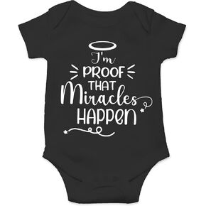 CBTwear I’m Proof That Miracles Happen - Baby Clothes - Funny Newborn Bodysuit Outfits for Boys and Girls