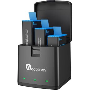 Hero 10 Battery 3-Pack, 3-Channel USB Storage Quick Charger for gopro Hero 10 9 Battery, Fully Compatible with Gopro Hero 10 Gopro Hero 9 Black Official