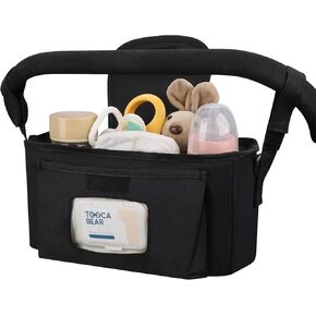 Accmor Universal Stroller Organizer with Insulated Cup Holder and Shoulder Strap, Stroller Bag Caddy Organizer Stroller Accessories for Uppababy, Baby Jogger, Nuna, Doona, Britax Strollers in Kuwait