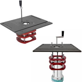 Acogedor Router Kit, Metal Router System with Router Table Insert Plate, 4 Jaw Clamping, Router Base Accessories (Black)