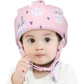 Xeano Baby Safety Helmet Infant Protective Hat Toddler Protector Cap Walking Harness Cotton Adjustable Soft Helmet for Learning to Climb and Walk