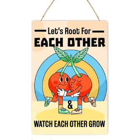 Cute Trendy Wall Decor,Vintage Positive poster,Retro Inspirational Wooden Hanging Plaque Decor for Home Office Living Room Bedroom Nursery Kids Room Classroom,Funny Motivational Signs