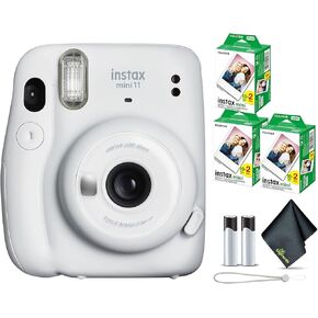 FUJIFILM INSTAX Mini 11 Instant Camera Bundle with Fuji INSTAX Mini Instant Film- 60 Photo Sheets Bundle Ideal Gift for Kids, Teenage Girl & Adults (Blue)