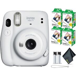 FUJIFILM INSTAX Mini 11 Instant Camera Bundle with Fuji INSTAX Mini Instant Film- 80 Photo Sheets Ideal Gift for Kids, Teenage Girl & Adults (Blue)