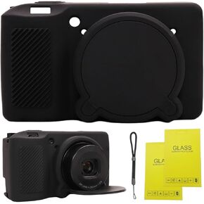 Case for Ricoh GR III/GR III X Removable Lens Cover,Silicone Cover Rubber Soft Camera Case for Ricoh GR III/GR III X,Comes with 2 Screen Protectors and 1 Wrist Strap(Milky White)