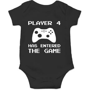 AW Fashions Player 4 Has Entered The Game Baby Bodysuit Funny Cute Romper Clothing for Newborn Boys Girls