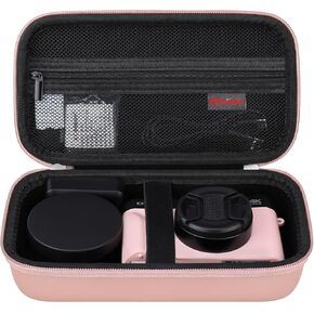 Elonbo 4K Digital Camera Carrying Case for Femivo/VETEK/IWEUKJLO/VJIANGER/WIKICO/Saneen/OIEXI 4K 48MP Vlogging Camera, Travel Compact Camera Storage Cover Bag Organizer Holder, Black
