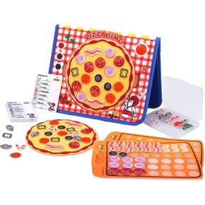 CHEFAN Pizza Counting Felt Board for Toddlers, Number Learning Toys, Make Pizza Time for Vegetables, Preschool Math Games, Manipulatives for Preschool
