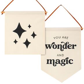 KIBAGA Beautiful Nursery Wall Decor Signs - Set of 2 Cute Designs That Are Perfect for Your Toddlers or Kids Playroom - Quality Canvas Banner Completes Every Boys & Girls Room Decoration