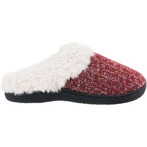 isotoner Womens Sweater Knit Hoodback Slipper