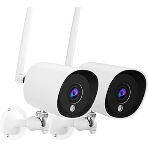 2022 Updated Security Outdoor Camera with Night Vision,2K WiFi Alexa Camera for Home Security, Outdoor/Indoor Security Camera, AI Detection, Waterproof, Google Assistant Compatible