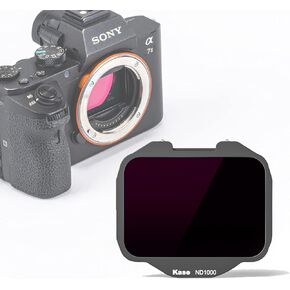 Kase Clip-in ND1000 ND3.0 10 Stops Filter,Built-in Camera ND Filter Optical Glass for Sony Alpha Camera A7/A7 II/A7 III/A7R/A7R II/A7R III/A7R IV/A7S/A7S II/A7S III/A9/A9 II/FX3