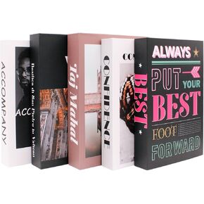 Fashion Decorative Books for Home Decor,Designer Faux Books for Decoraion,Fake Books Set for Decoration,Coffee Table Storage Decor Stacked Book Set for Entry Table,Bookshelf,Living Room Decor (Pink A)
