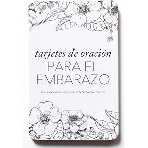 DUNCAN & STONE PAPER CO. Spanish Pregnancy Prayer Cards (20 Cards) - Pregnancy Announcement for Parents or Grandparents - Baby Prayer Cards for Mom to be Gift Basket