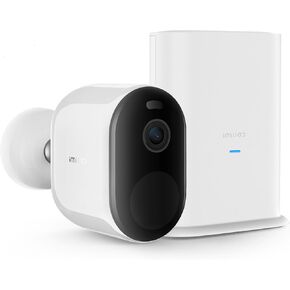 IMILAB Wireless Outdoor Camera with Hub: 2.5K QHD Battery Camera System with 150° View, 90 Days Battery Life or Forever Solar Powered, Spotlight Security WiFi Camera, Local/Cloud Storage (EC4 Set)