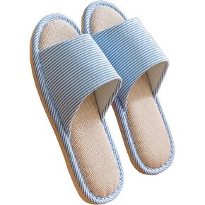 Women's And Men's Indoor Breathable Non-Slip Linen Slippers(Upgraded version)