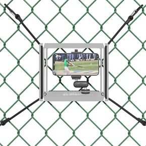 Cell Phone Fence Mount for iPhone, Mevo Start, Phones, GoPro and Other Action Cameras, to a Chain Link Fence for Recording Baseball,Softball and Tennis Games (PRO)