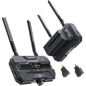 نظام نقل الفيديو اللاسلكي Lemorele مع بطاريات 2 * 4400 مللي أمبير في الساعة، جهاز إرسال واستقبال فيديو لاسلكي بحلقة HDMI مع شاشة OLED مناسبة للتصوير الفوتوغرافي والفيديو والسينما in Kuwait