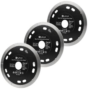 4-1/2 Inch Diamond Saw Blade for Angle Grinder,3 Piece Concrete Saw Blade with 7/8 Inch Arbor, Turbo Diamond Blades for Cutting Stone, Marble, Granite, Brick, Masonry, Paving Flag, Concrete, 115 mm