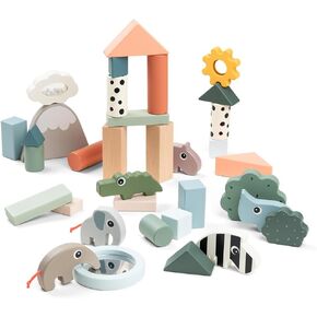 Done by Deer Building Block Set 34 pcs - Deer Friends - Colour Mix