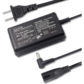 CA-570 AC Power Adapter CA 570 Charger Kit Compatible with Canon FS21 FS22 FS200 FS300 HF10 HF11 HF20 HF100 HF200 HF M31 HF S10 HG20 HG21 HG30 HR10 HV10 HV20 HV30 HV40 XA10 Cameras
