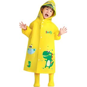 Kids Raincoat Boys Girls Rain Jacket Hooded Dinosaur Poncho Waterproof Coat Outdoor Sports 2-12Years