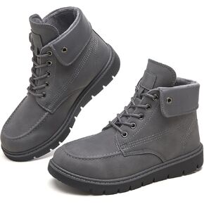 Shupua Ankle Boots for Women Black Lace Up Women's Boots Fashion Winter Hiking Boots Work Waterproof Boots for Women Combat Booties Outdoor