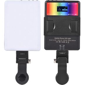 ضوء فيديو LED، ضوء ملء محمول مع موصل لولبي قياسي 1/4، 48 قطعة من الخرز الضوئي RGB، 24 تأثير إضاءة FX، متوافق مع الصور الفوتوغرافية والتصوير الفوتوغرافي للمنتج (RGB مع