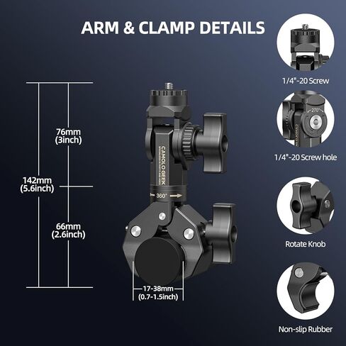 Motorcycle Bike Handlebar Clamp Mount & 60" Invisible Selfie Stick Compatible with Insta360 X4 X3 X2 X ONE RS R GO 3 Camera, Heavy Duty Motorcycle Mount kit Carbon Fiber Selfie Stick 1.5m (CM-DS) in Saudi Arabia