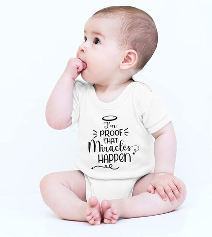 CBTwear I’m Proof That Miracles Happen - Baby Clothes - Funny Newborn Bodysuit Outfits for Boys and Girls in Saudi Arabia